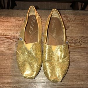 Gold Glitter TOMS